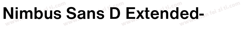 Nimbus Sans D Extended字体转换